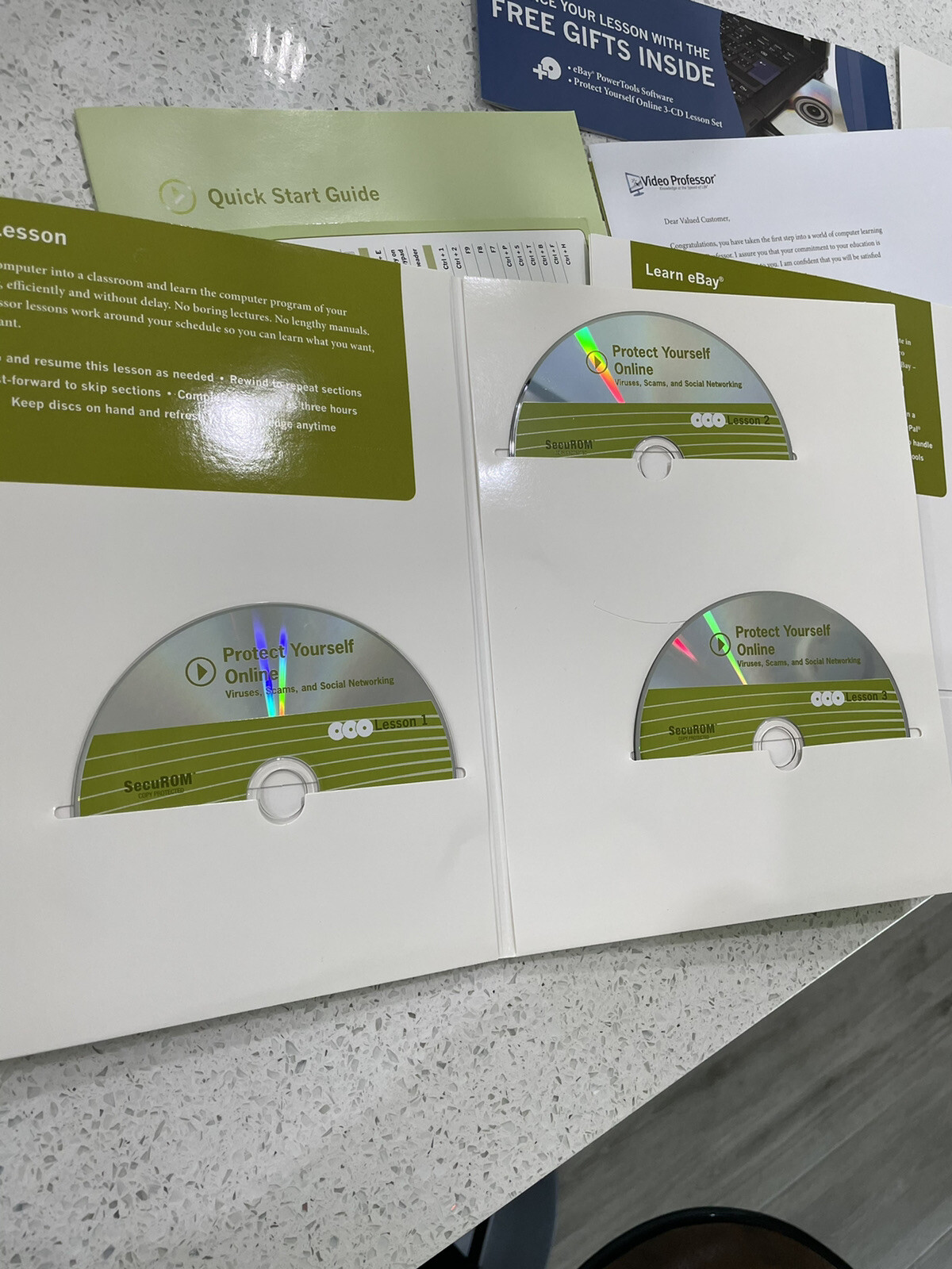Video Professor LEARN E-BAY ADVANCED & online protection security course 6 Discs