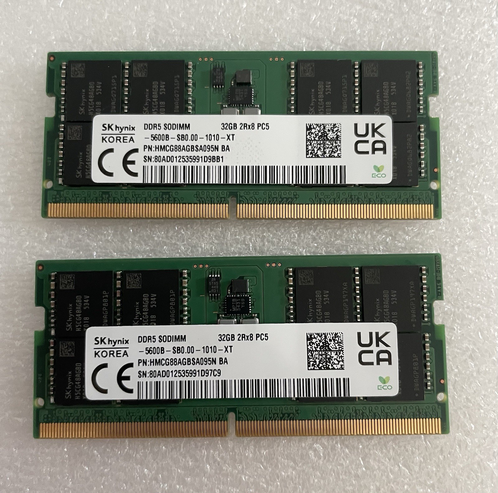 SK hynix 64GB Kit 2x32GB DDR5-5600 PC5-44800 SO-DIMM RAM Tested