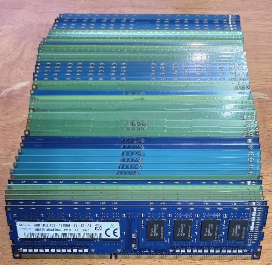 LOT OF 50 4GB DDR3L DDR3 12800U Desktop ram mixed brands Samsung hynix Micron 