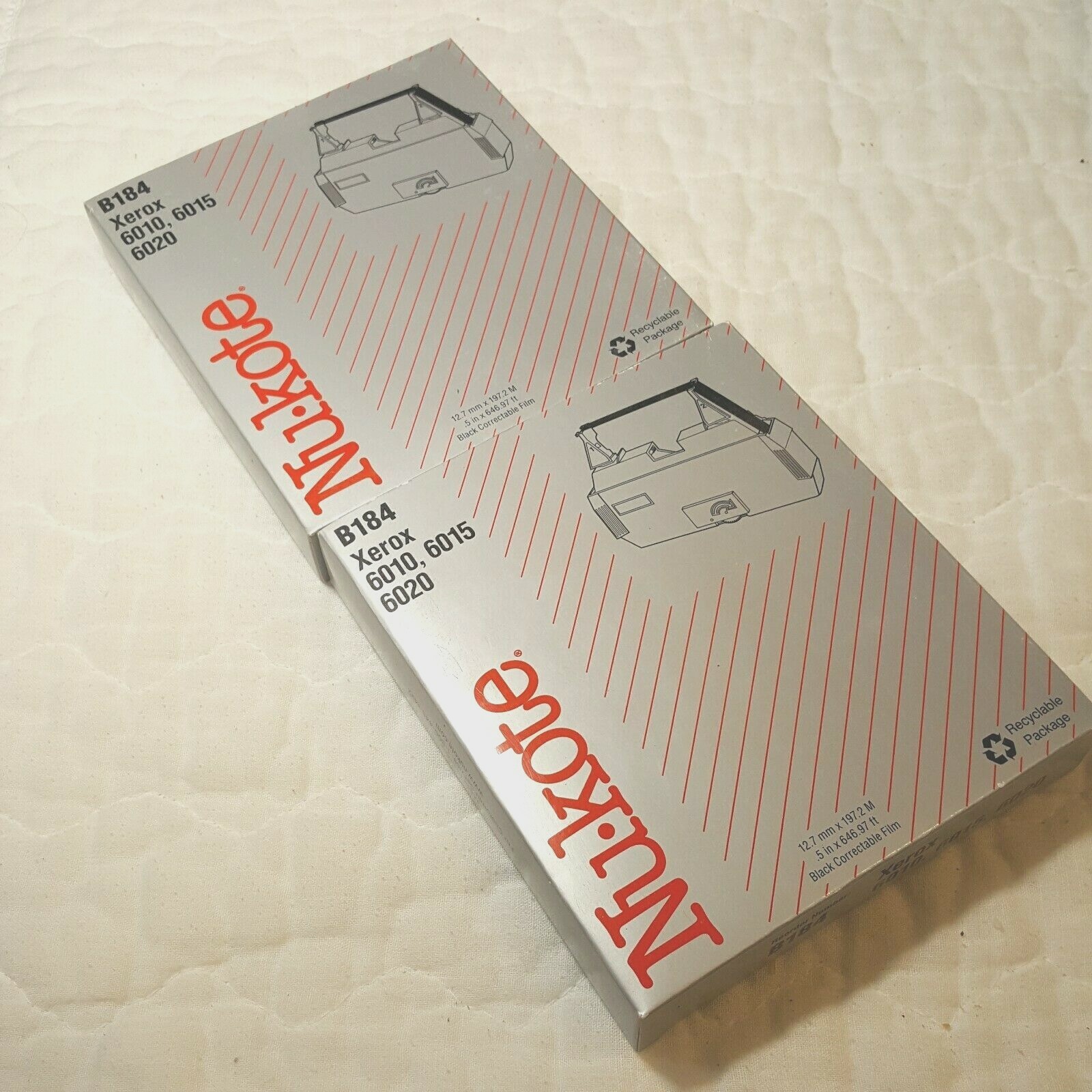 2 Nu Kote Replacement Ribbons B184 - for Xerox 6010, 6015, 6020