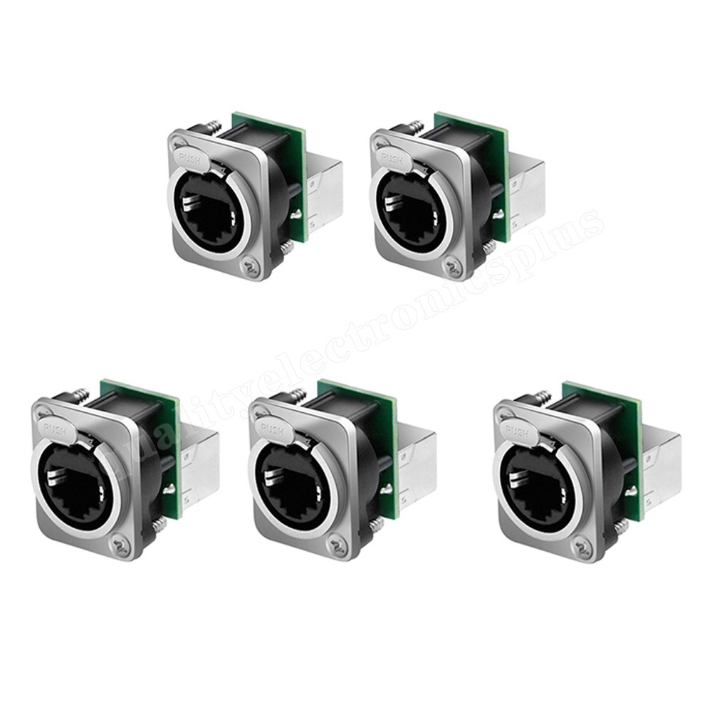 5PCS for Neutrik NE8FDP Ethercon RJ45 Cat5 D Series Panel Jack Pass/Feed Through