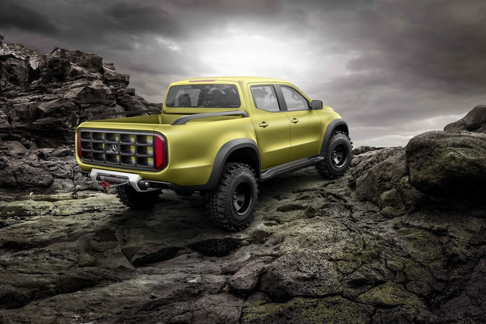 Cars mercedes benz x class pickup concepts Desk Mat Stitched