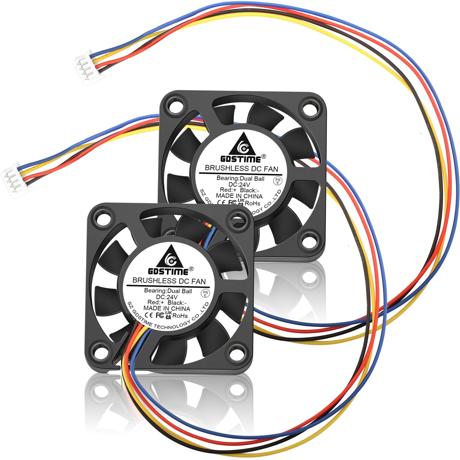 24V PWM 4010 40mm Hotend Heatsink Fan, Dual Ball Bearing, 2-Pack