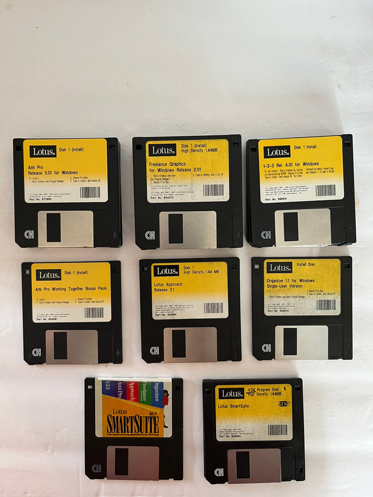 Lotus SmartSuite for Windows 3.5" Disks Set Untested Rel 2