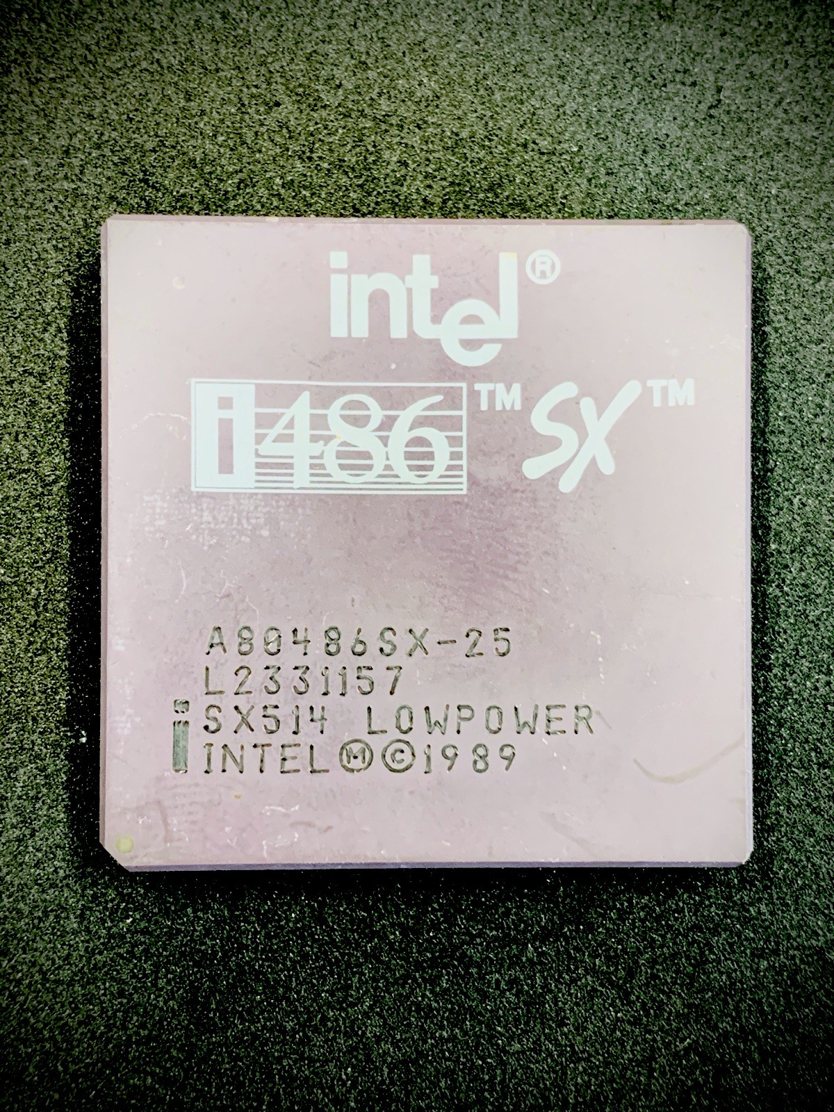 Intel A80486SX-25 SX514 LOWPOWER old date very rare vintage CPU GOLD