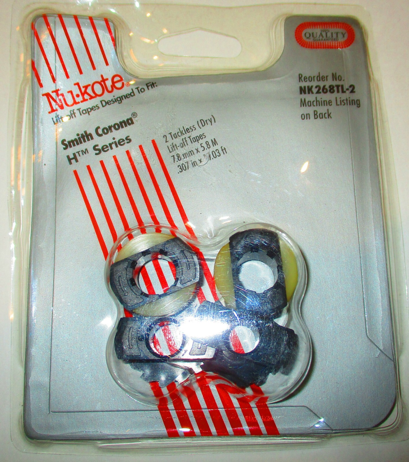 Nukote 268TL2 Lift Off Tackless Tapes .307 in x 19.03 ft Smith Corona H Series