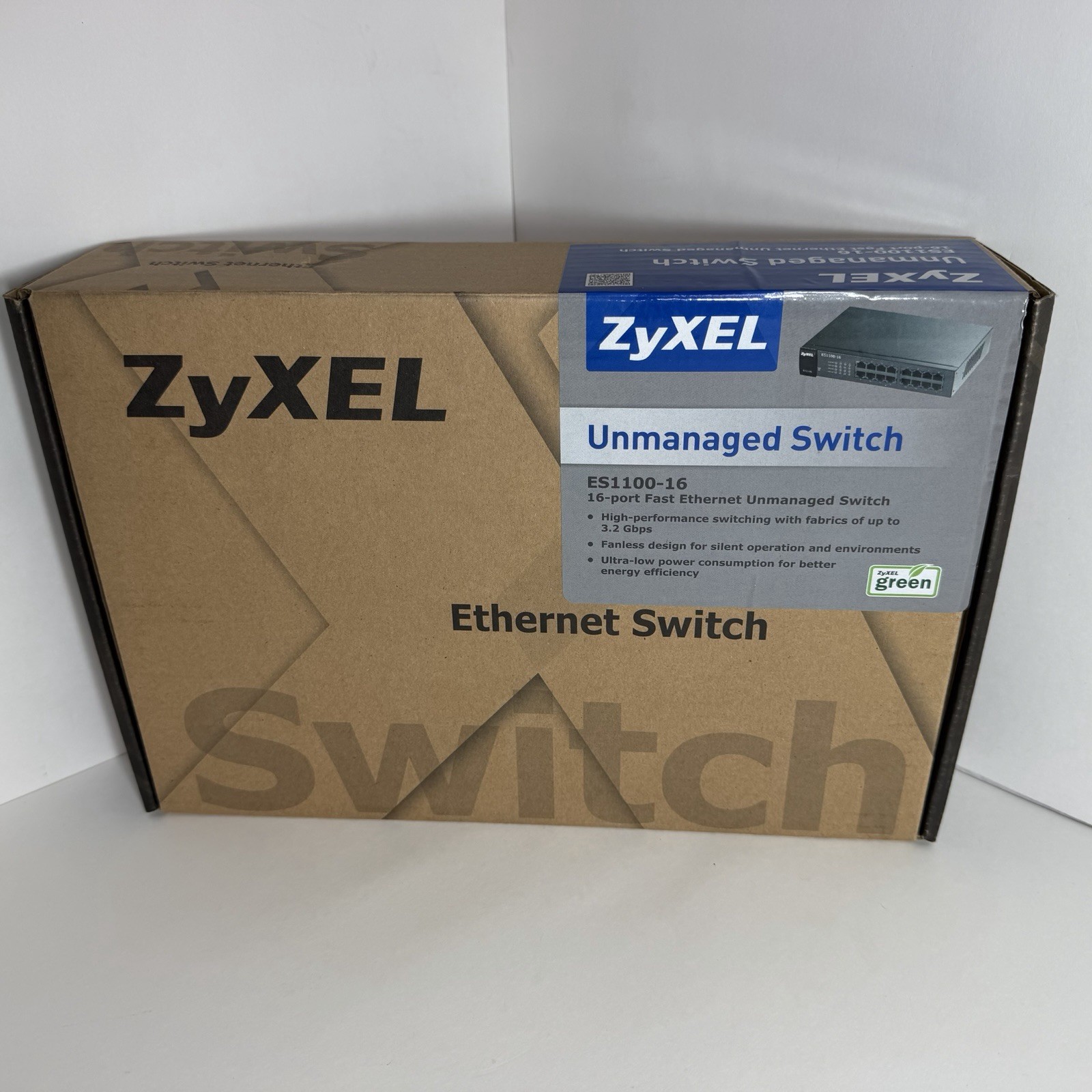 ZyXEL (ES1100-16) 16-Ports Rack-Mountable Ethernet Switch New