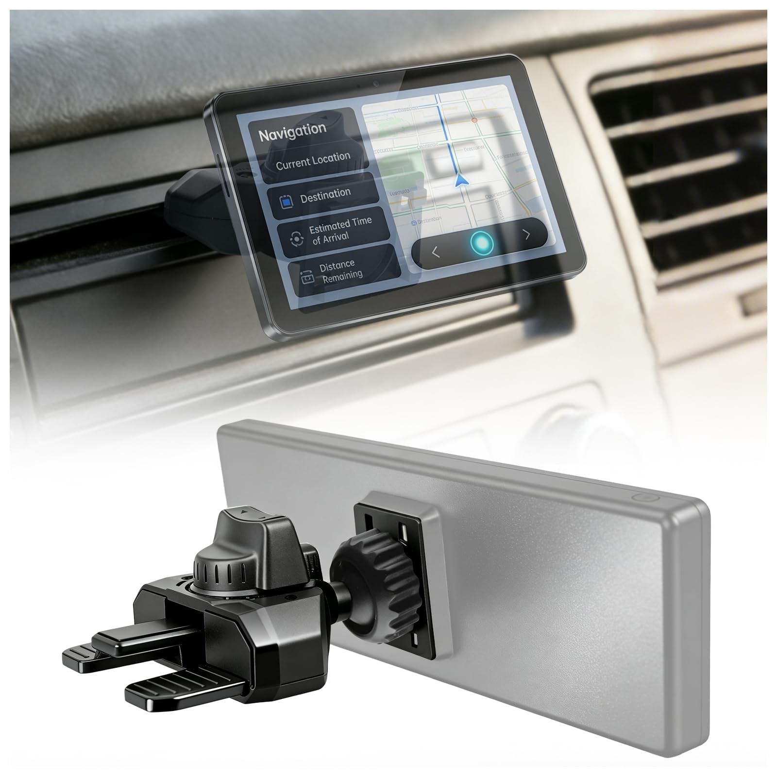 360 Rotation CD Slot Mount For Carplay Screen Adjustable Stable Holder