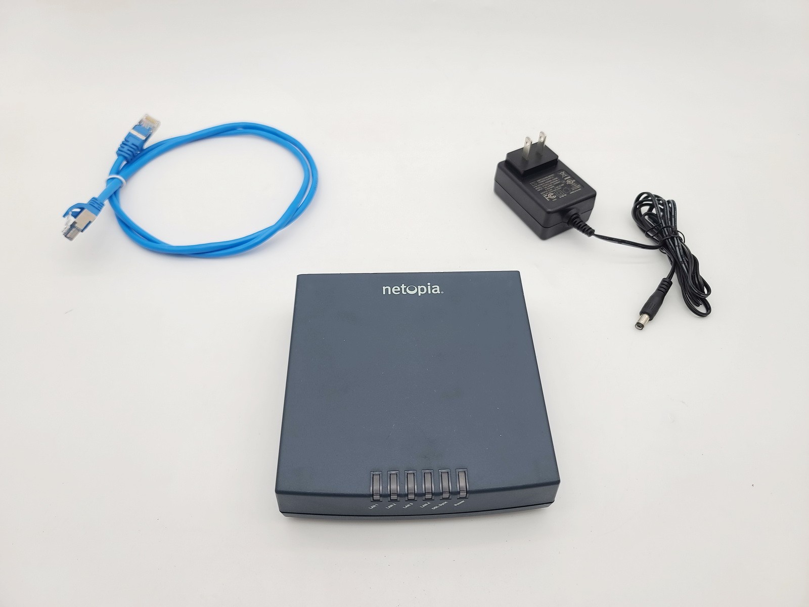 NETOPIA CAYMAN 3346 DSL MODEM ROUTER 4-PORT ETHERNET BROADBAND GATEWAY W ADAPTER