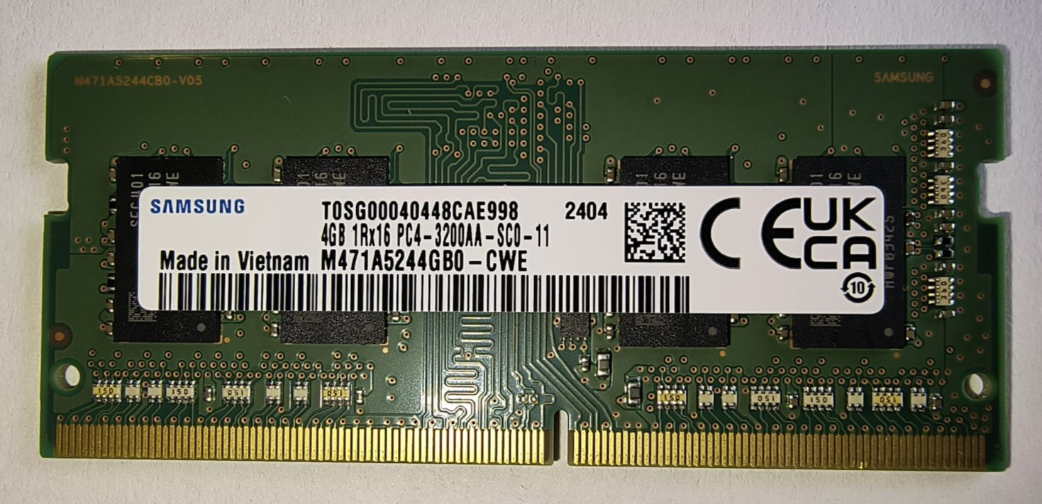 Genuine Samsung 4GB 1Rx16 PC4-3200AA-SC0-11 Laptop Memory M471A5244GB0-CWE HP