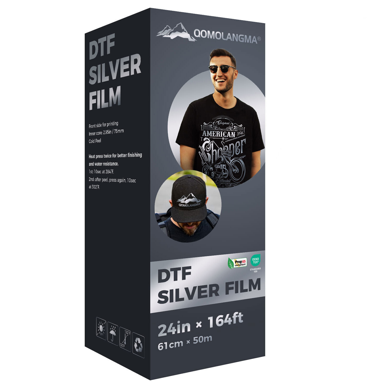 24in x 164ft Gold / Silver DTF Foil Film Roll DTF Transfer Film Roll Cold Peel