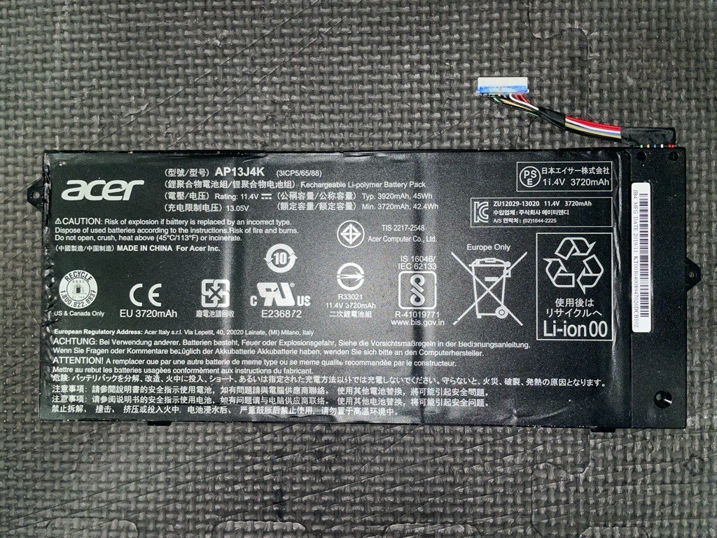 LOT OF 12 OEM Genuine Acer AP13J4K 45Wh Battery for Acer Chromebooks