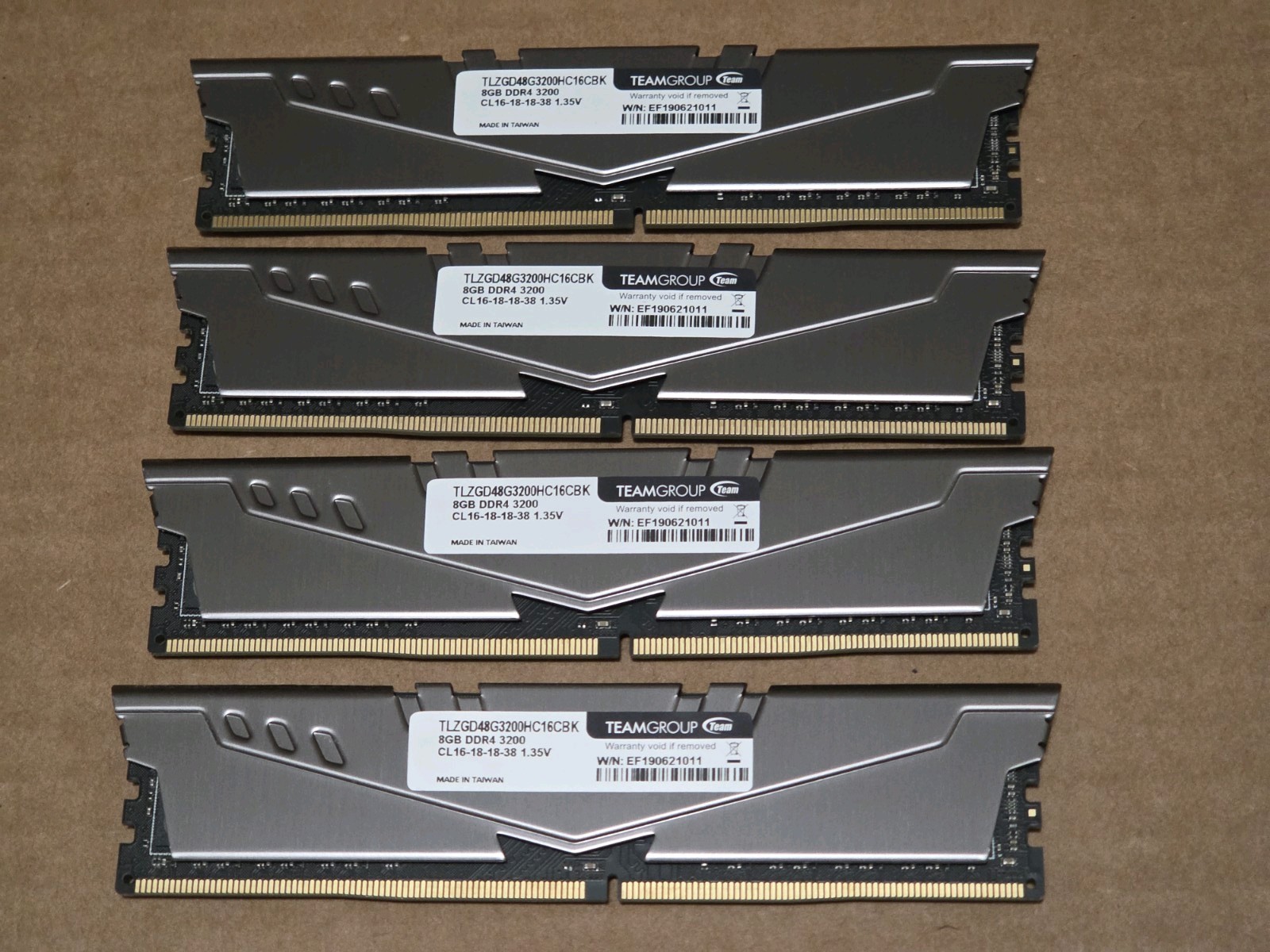TeamGroup T-Force Vulcan Z 32GB (4x8GB) DDR4 3200MHz CL16 Desktop RAM