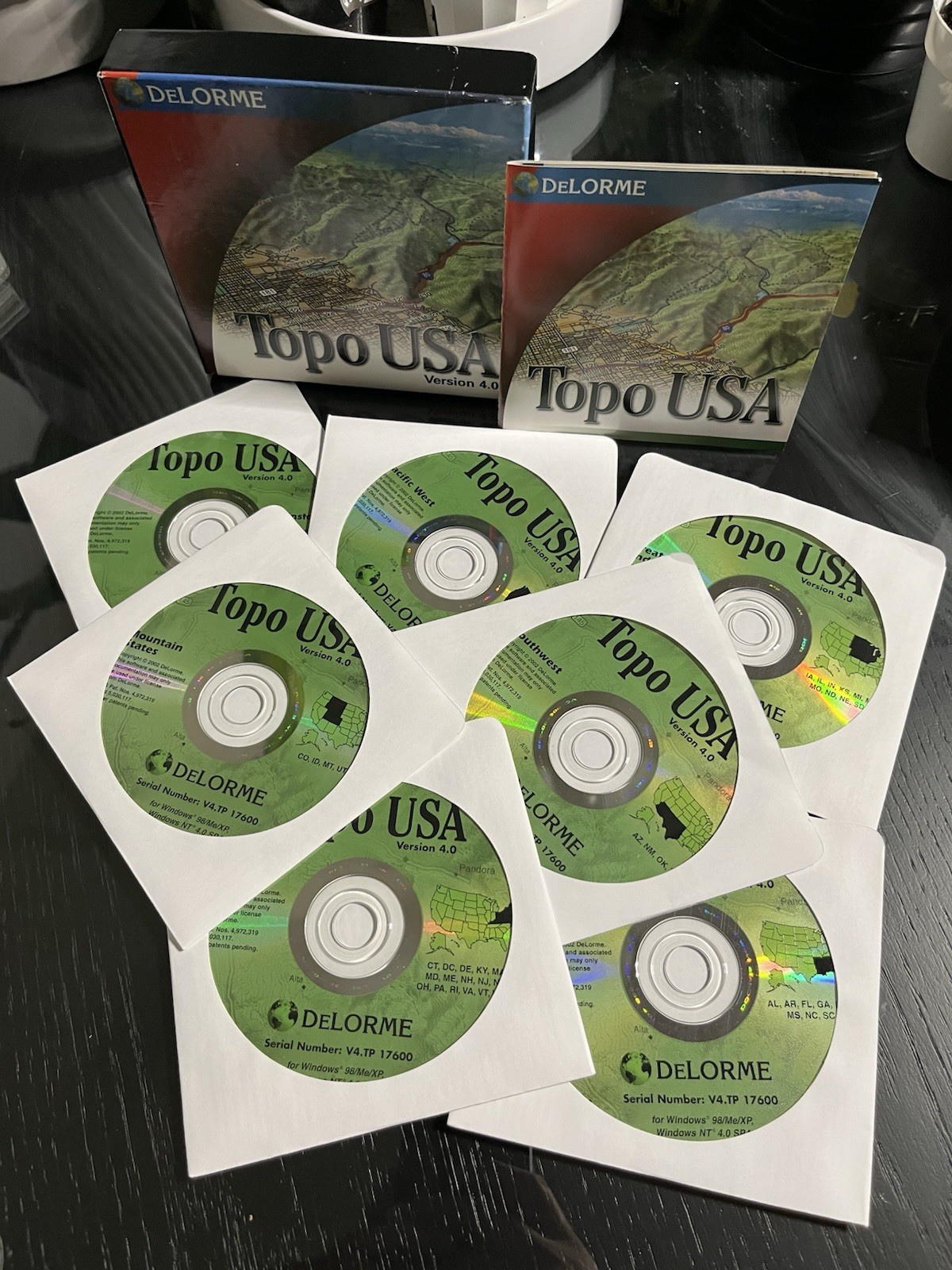 DeLORME Topo USA Version 4.0 7 Disc Set