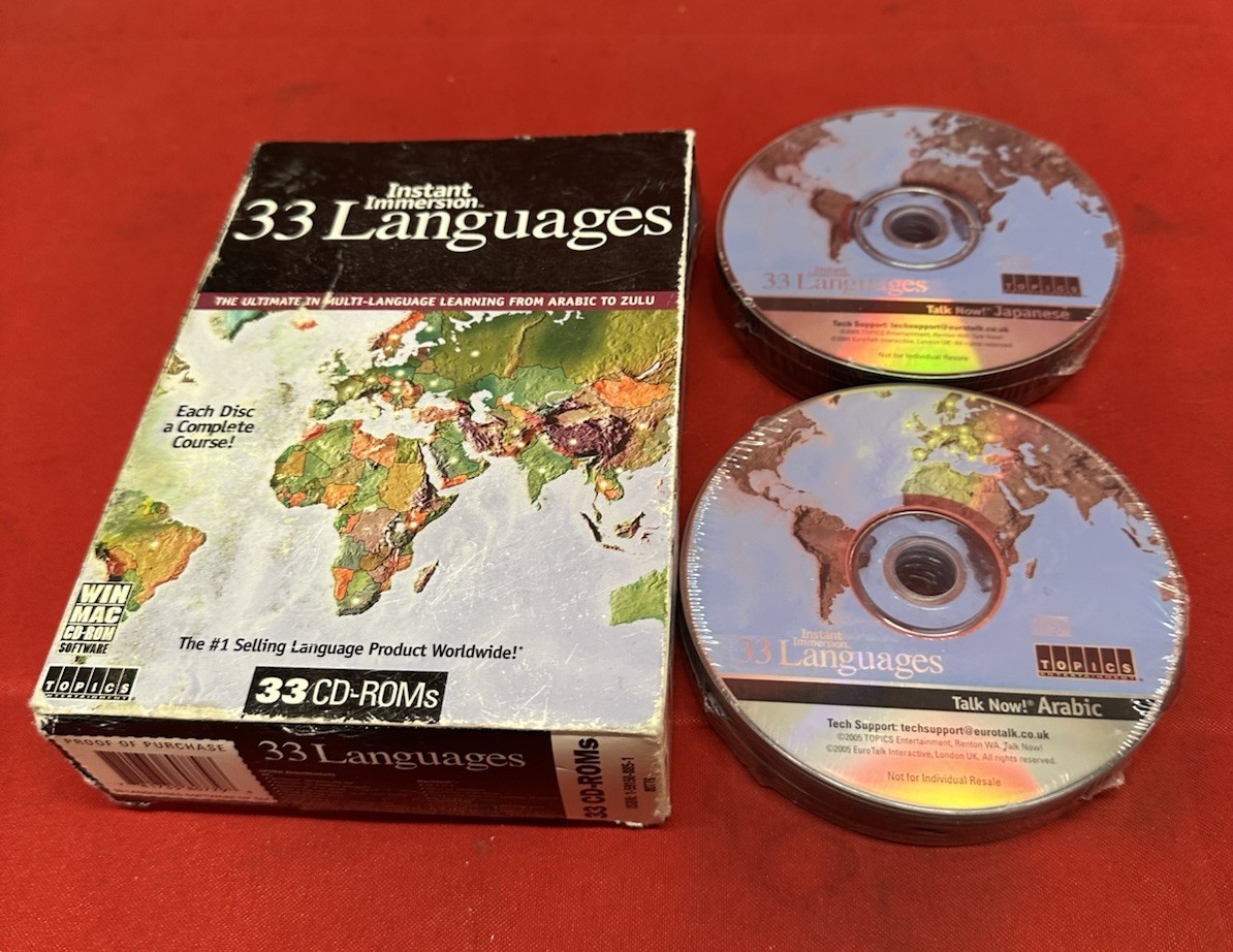 Instant Immersion 33 Languages CD-ROM Set – 33 Disc Complete Set New Win Mac