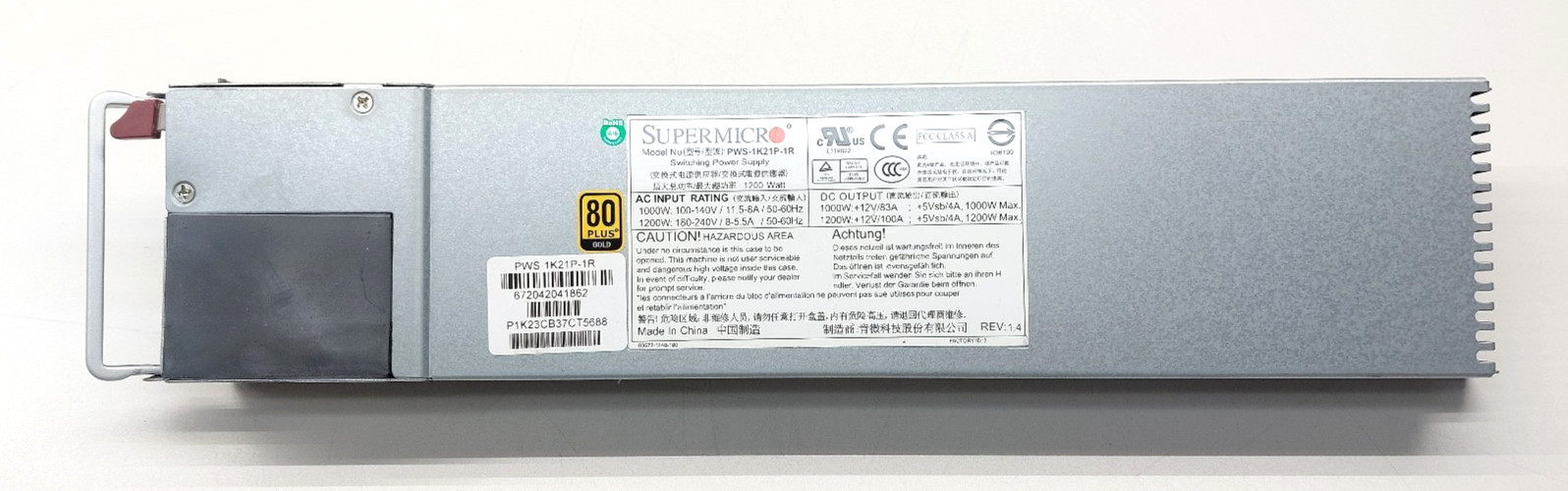 Supermicro PWS-1K21P-1R Switching Power Supply