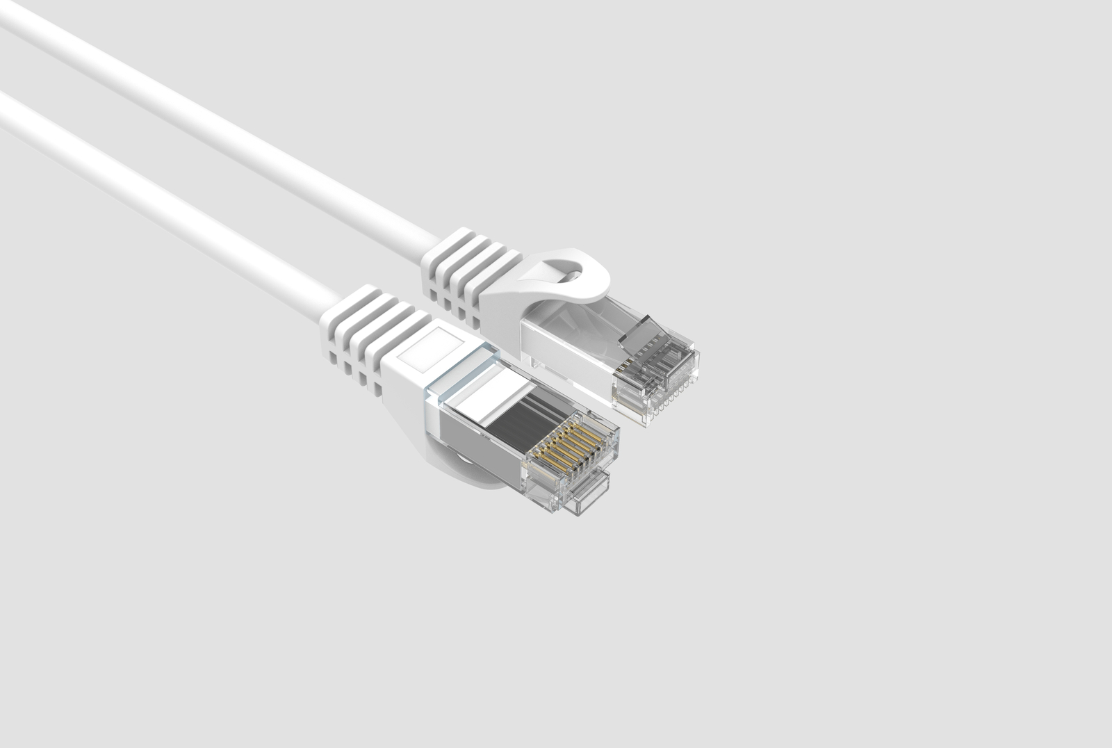 CAT6 Slim Ethernet Patch Cable White 1FT 10 PACK