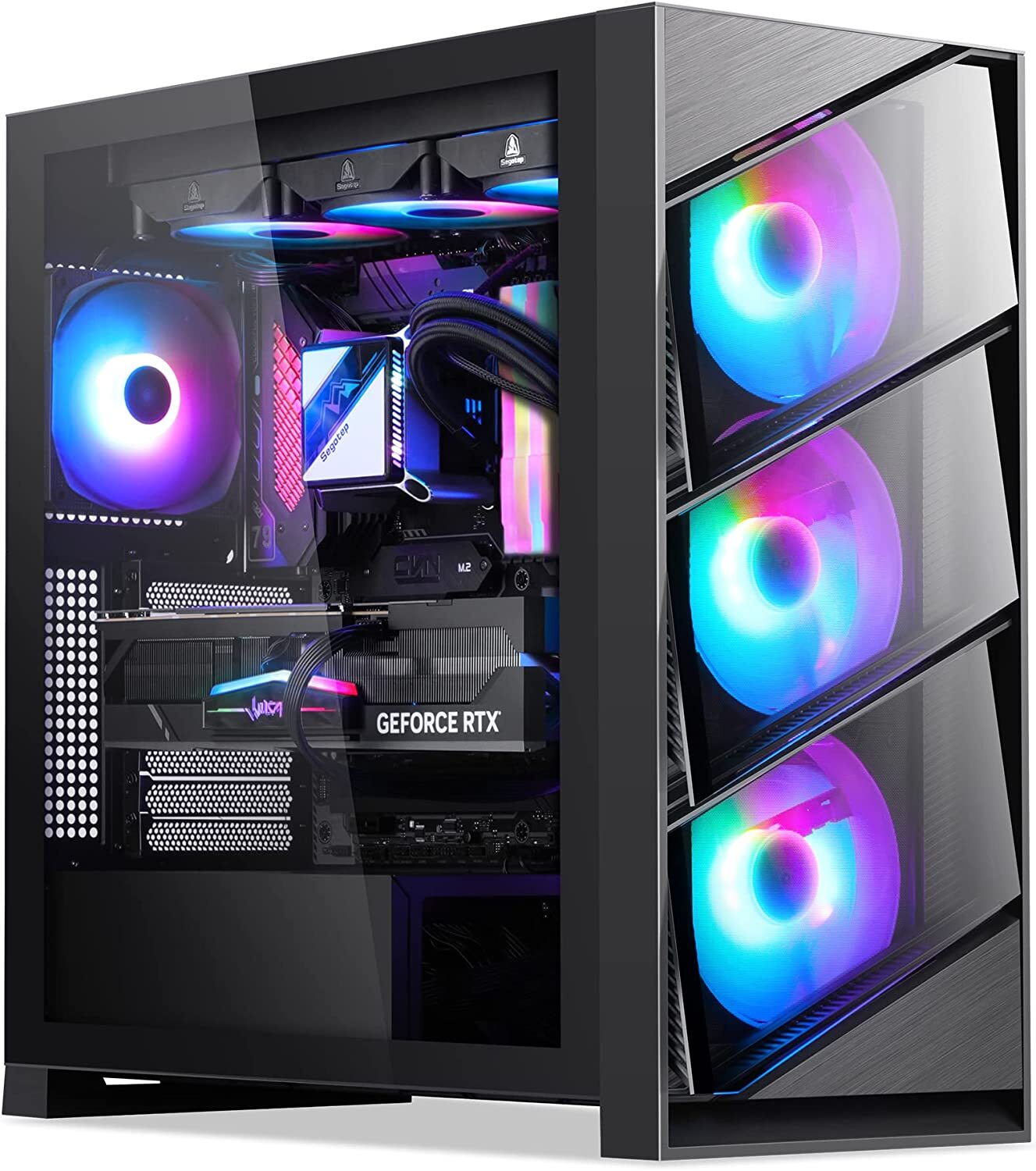 Segotep White Aeolus T3 ATX PC Computer Case Mid-Tower Gaming PC Case NEW