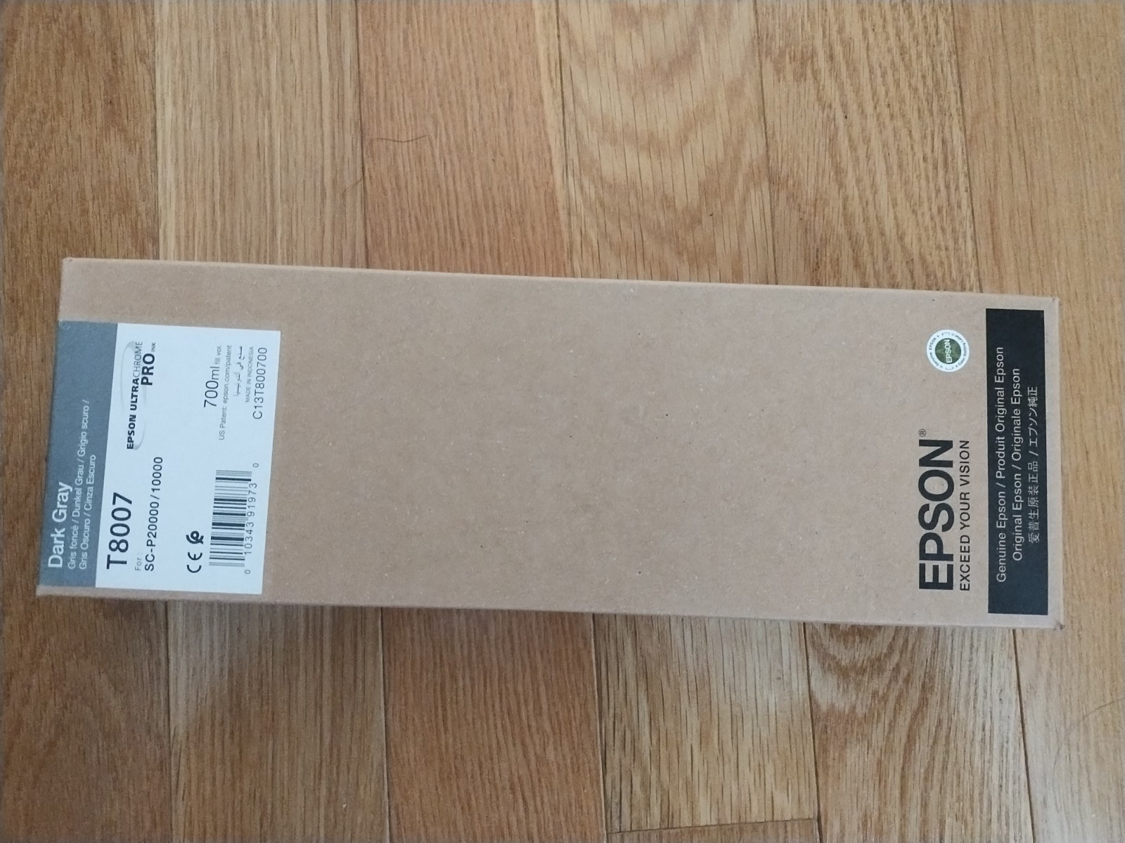 2025 GENUINE EPSON DARK GRAY INK T8007 SURECOLOR SC-P20000 SC-P10000 SEALED GREY