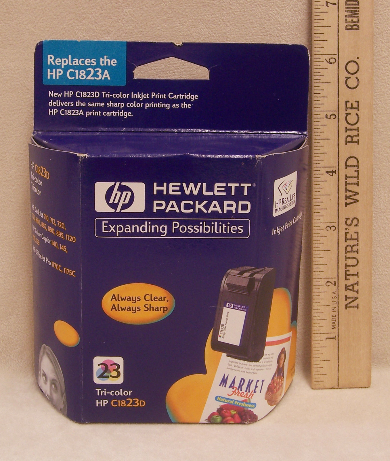 HP Hewlett Packard 23 Tri Color C1823D Inkjet Printer Cartridge Sept 2000 NIP