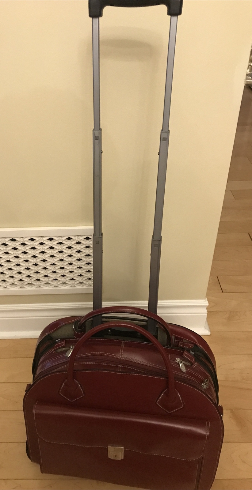 McKleinUSA GLEN ELLYN 16” Leather Detachable-Wheeled Laptop Case Genuine Leather