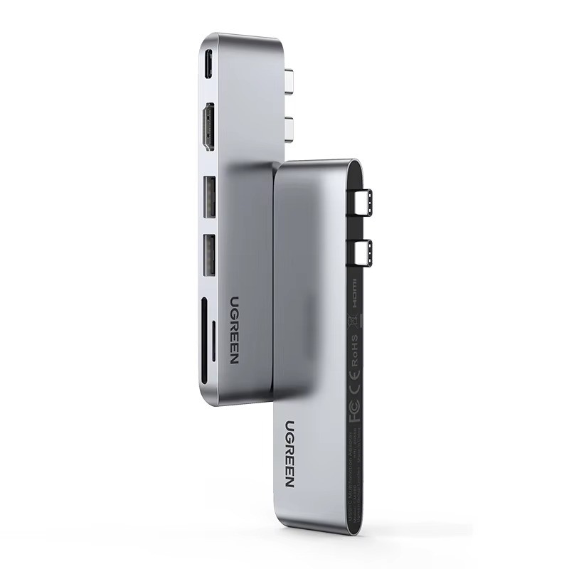 UGREEN 6-in-2 USB-C Hub 100W PD Thunderbolt 3 4K HDMI SD/TF USB 3.0