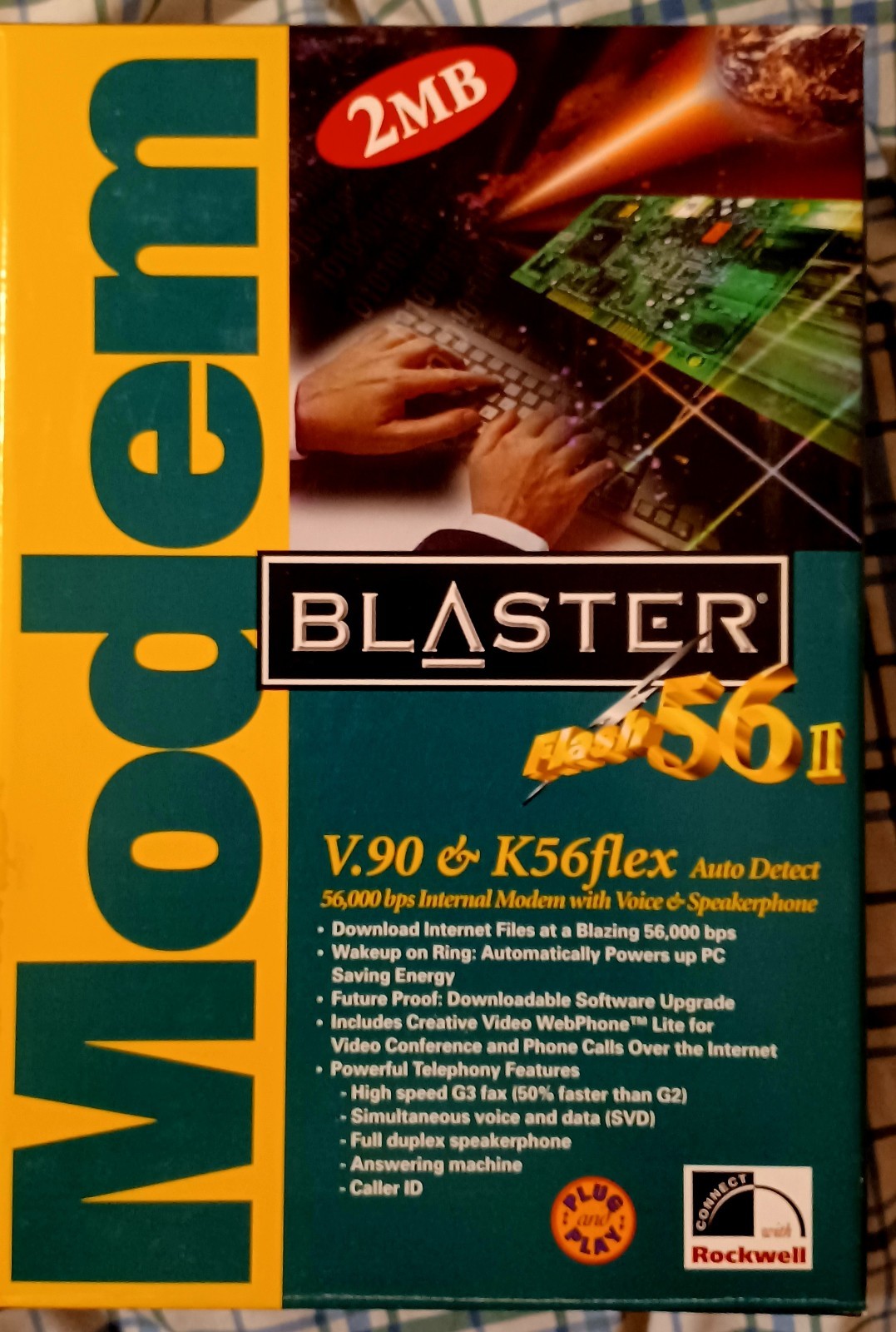Creative Modem Blaster Flash 56x V.90 & K56flex Autodetect *unused**Orig.Owner*