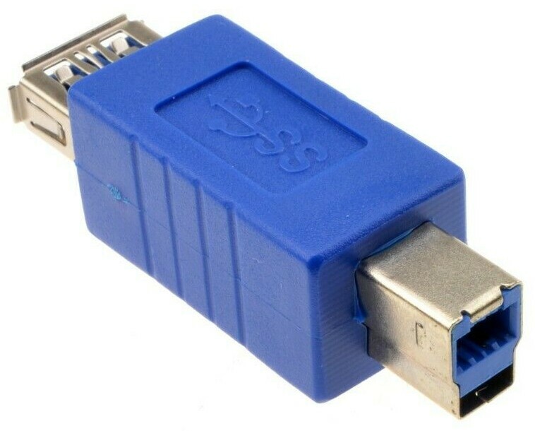 USB 3.0 SUPERSPEED TYPE A FEMALE SOCKET TO B MALE PLUG CABLE ADAPTER , CONVERTER