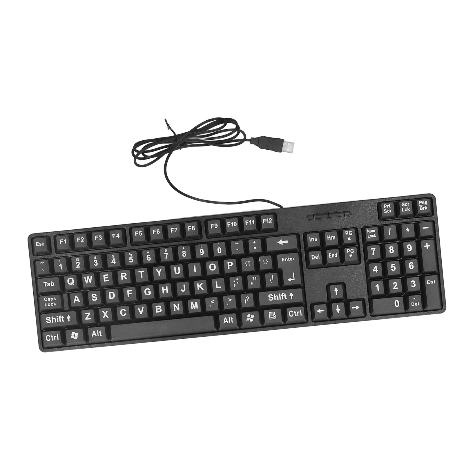 Wired Large Print Keyboard For Easy Typing At Home
