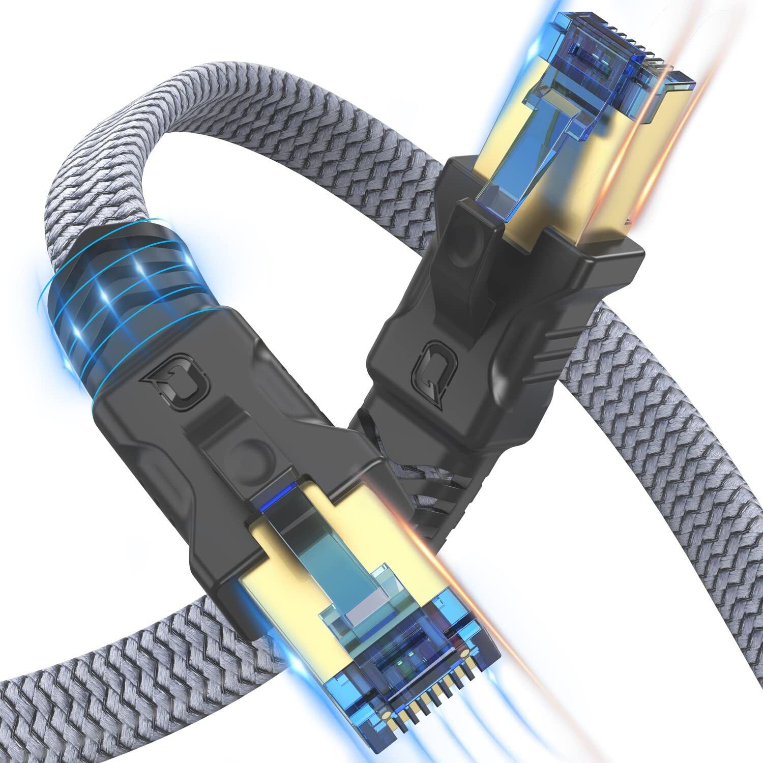 Cat 8 Ethernet Cable 3 Ft 2 Pack Fastest Cat8 Internet Network Cable High Speed