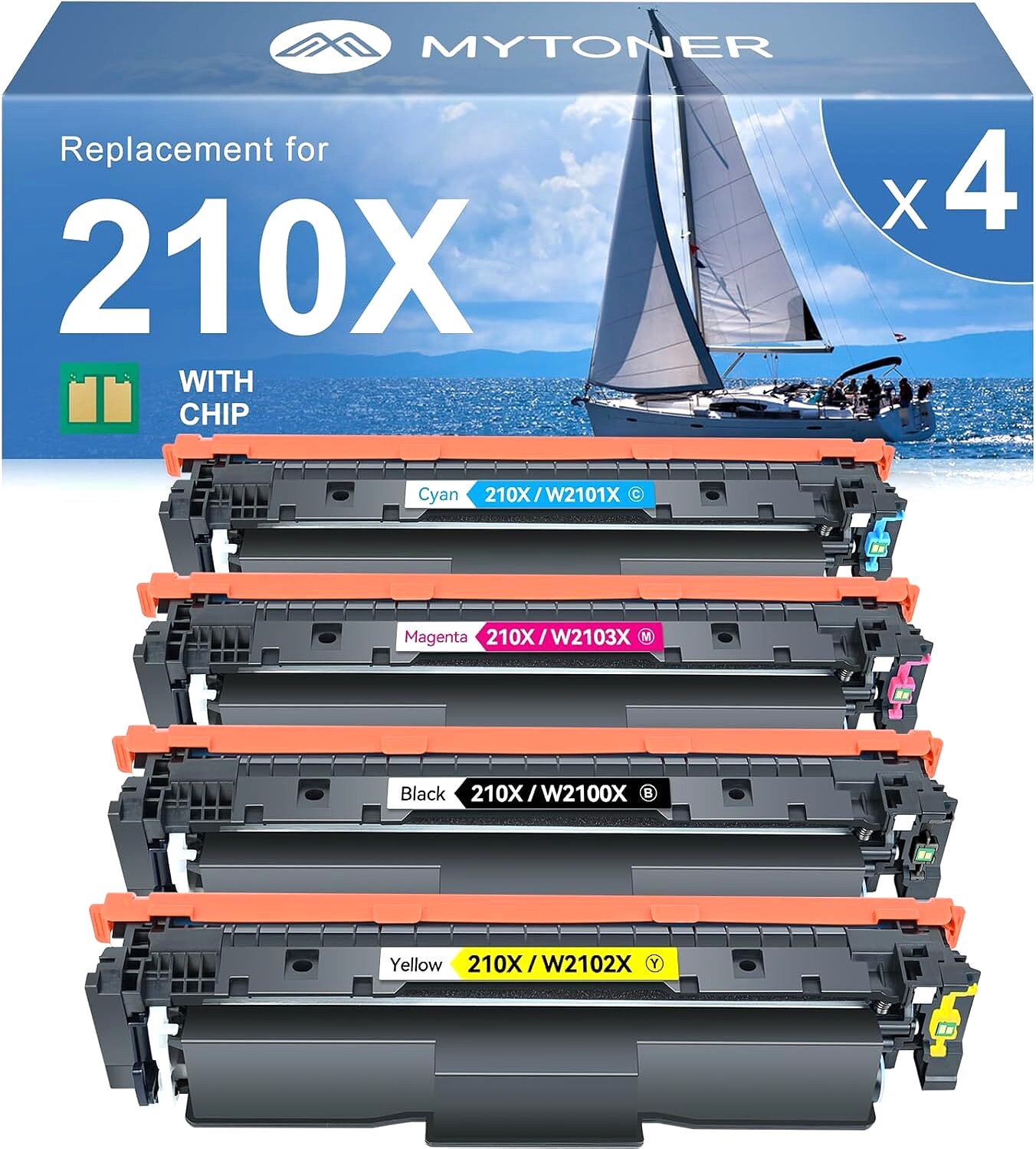 210X Toner Cartridge for HP Color LaserJet Pro MFP 4301fdw/4301fdn/4201dw/4201dn