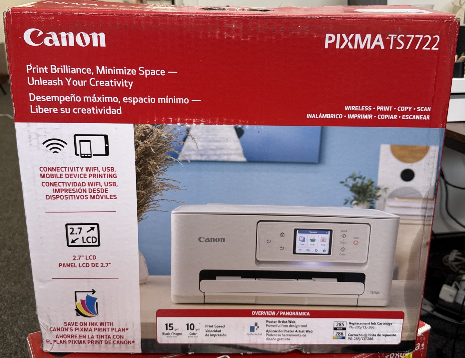 Canon PIXMA TS7722 Multi-Function, Wireless Color Inkjet Printer 6256C022 New 