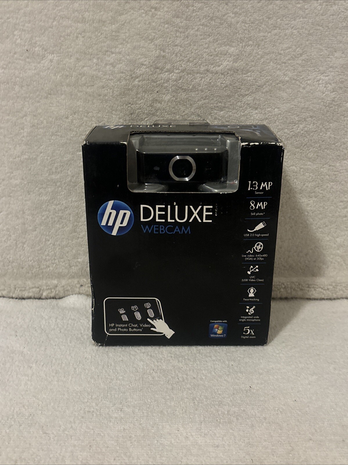 HP Deluxe USB Webcam Model KQ246AA NEW IN BOX 
