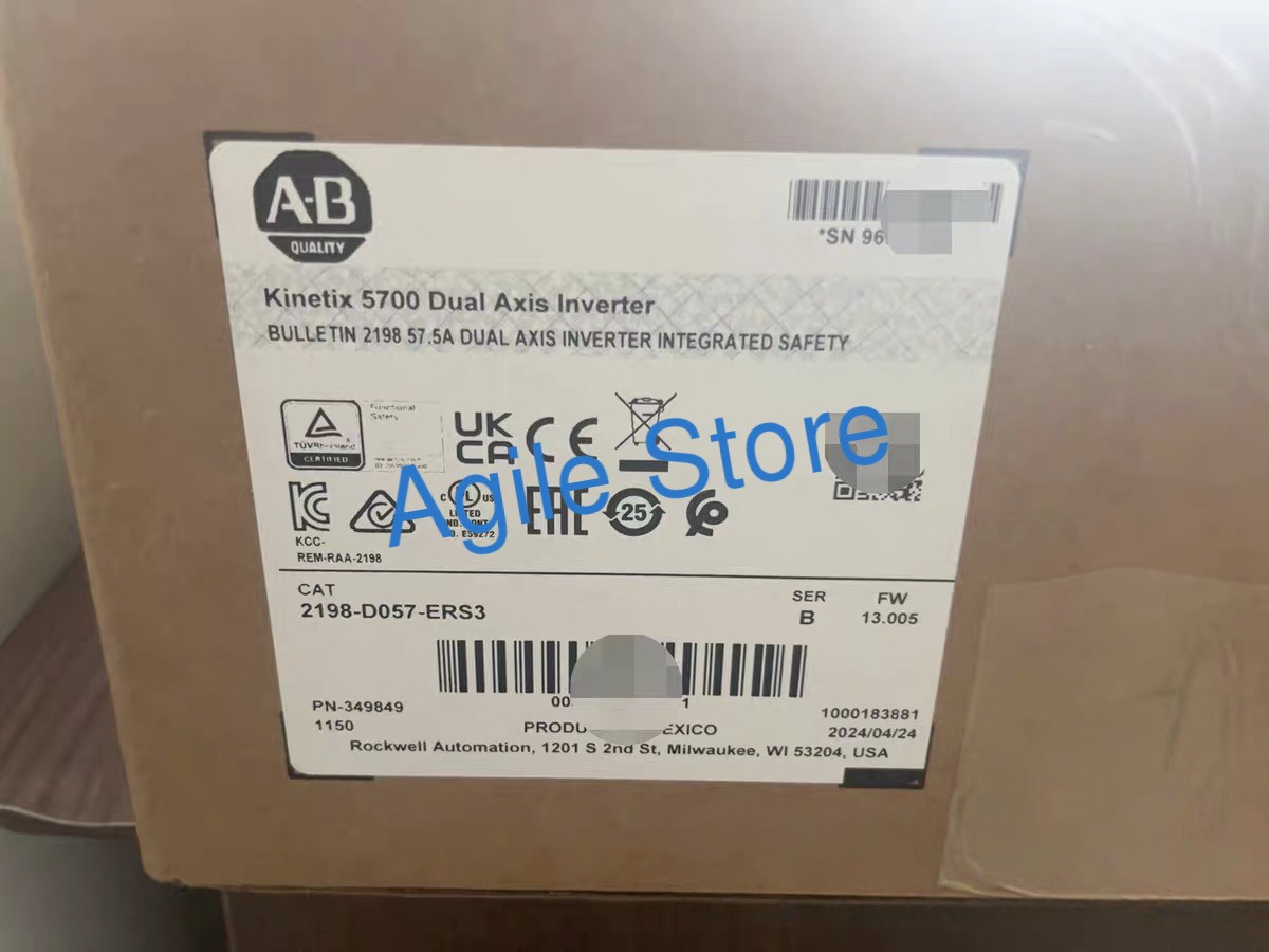 Surplus Sealed Allen Bradley 2198-D057-ERS3 B Kinetix 5700 Servo Drive Dual Axis