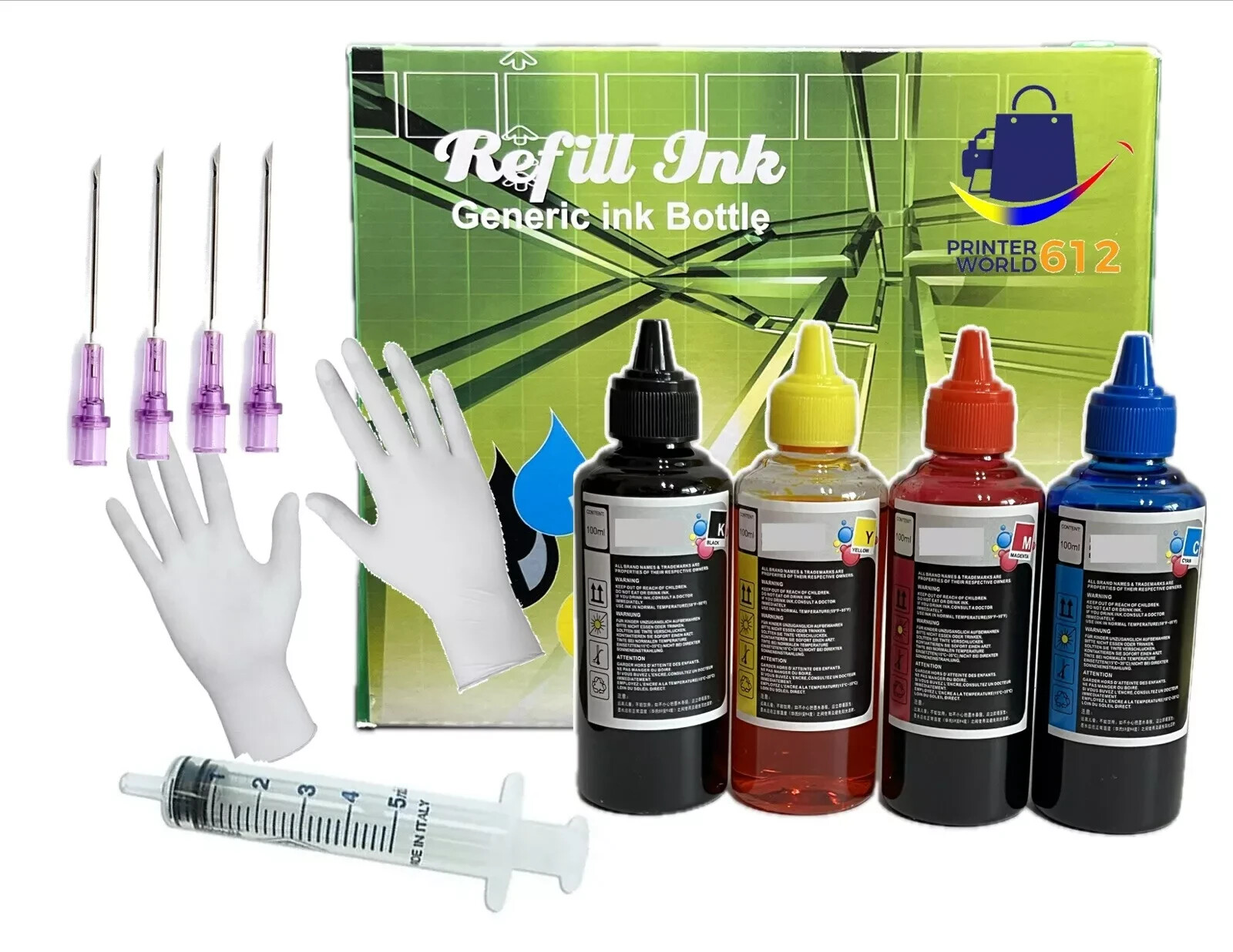 544 BULK refill ink Compatible With EPSON Ecotank 4x100ML New..