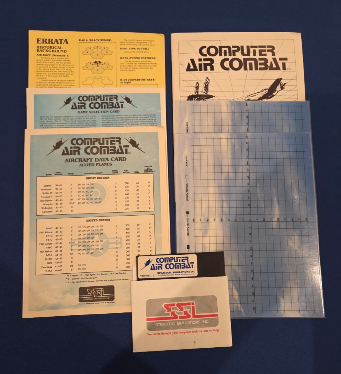 Computer Air Combat (Bagged) - SSI Apple II