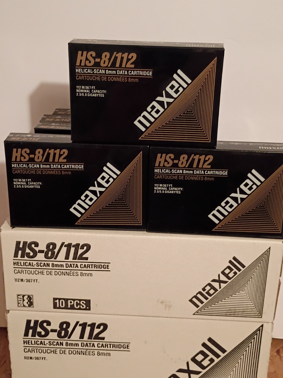 New Lot of  20 Maxell HS-8/112 8mm 112m Data Cartridges 