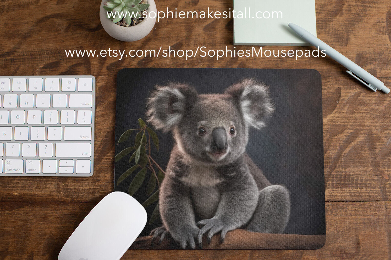 Custom Made Mouse Pad/ Koala Bear