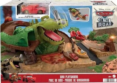 Disney Pixar CARS on the Road - Set Park of Dinosaurs, Playset With (j7F)