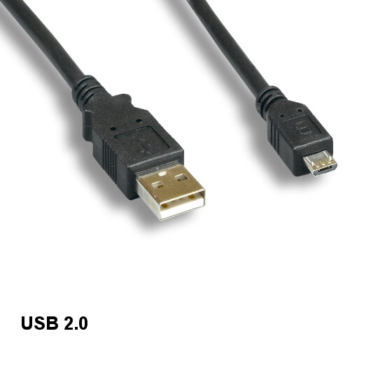 KNTK 3ft USB 2.0 Type A to Micro B Cable Digital Camera Phone PDA MP3 PS4 Black