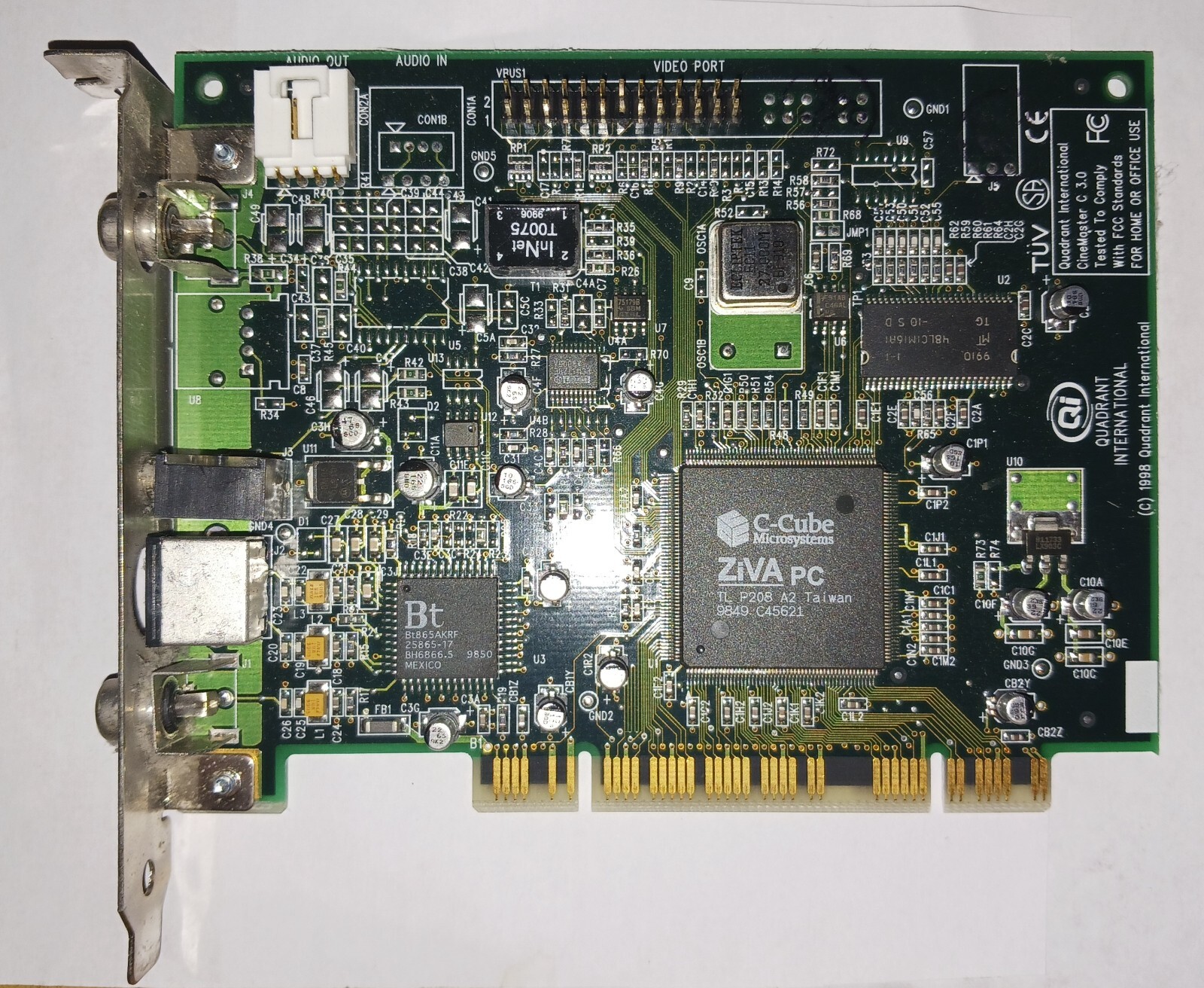 Vintage PC 0007998D QUADRANT INTERNATIONAL CINEMASTER C 3.0 PCI VIDEO CARD