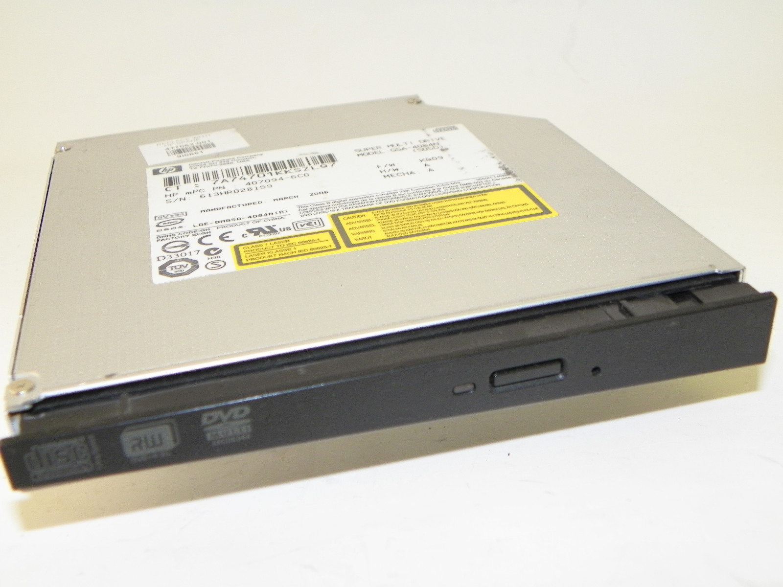 GSA-4084N Super DVD+/-RW LightScribe HP dv2000 dv6000 dv9000 Drive 417062-001