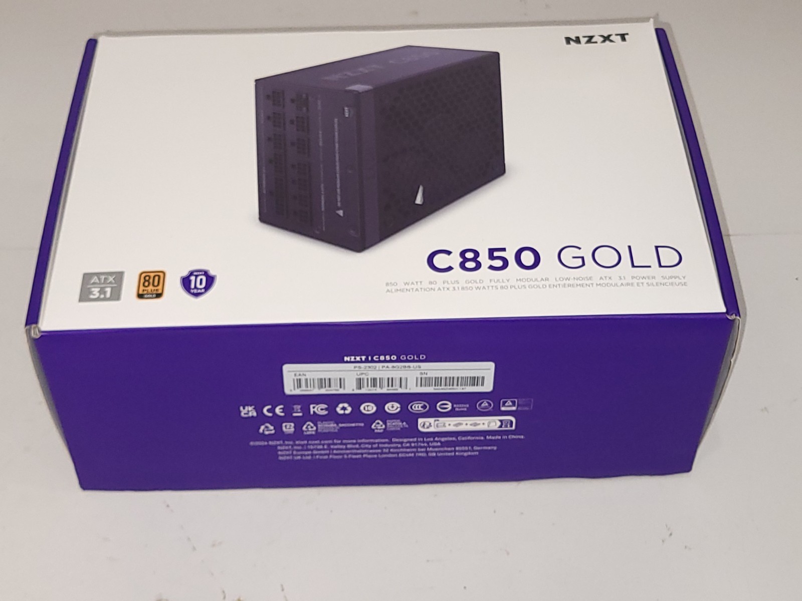 NZXT C850 Gold ATX 3.1 Gold Fully Modular Power Supply - Open Box 32