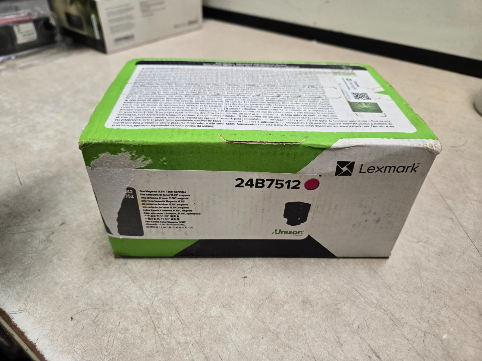 sealed genuine Lexmark 24B7512 Magenta toner cartridge C4342 C4352