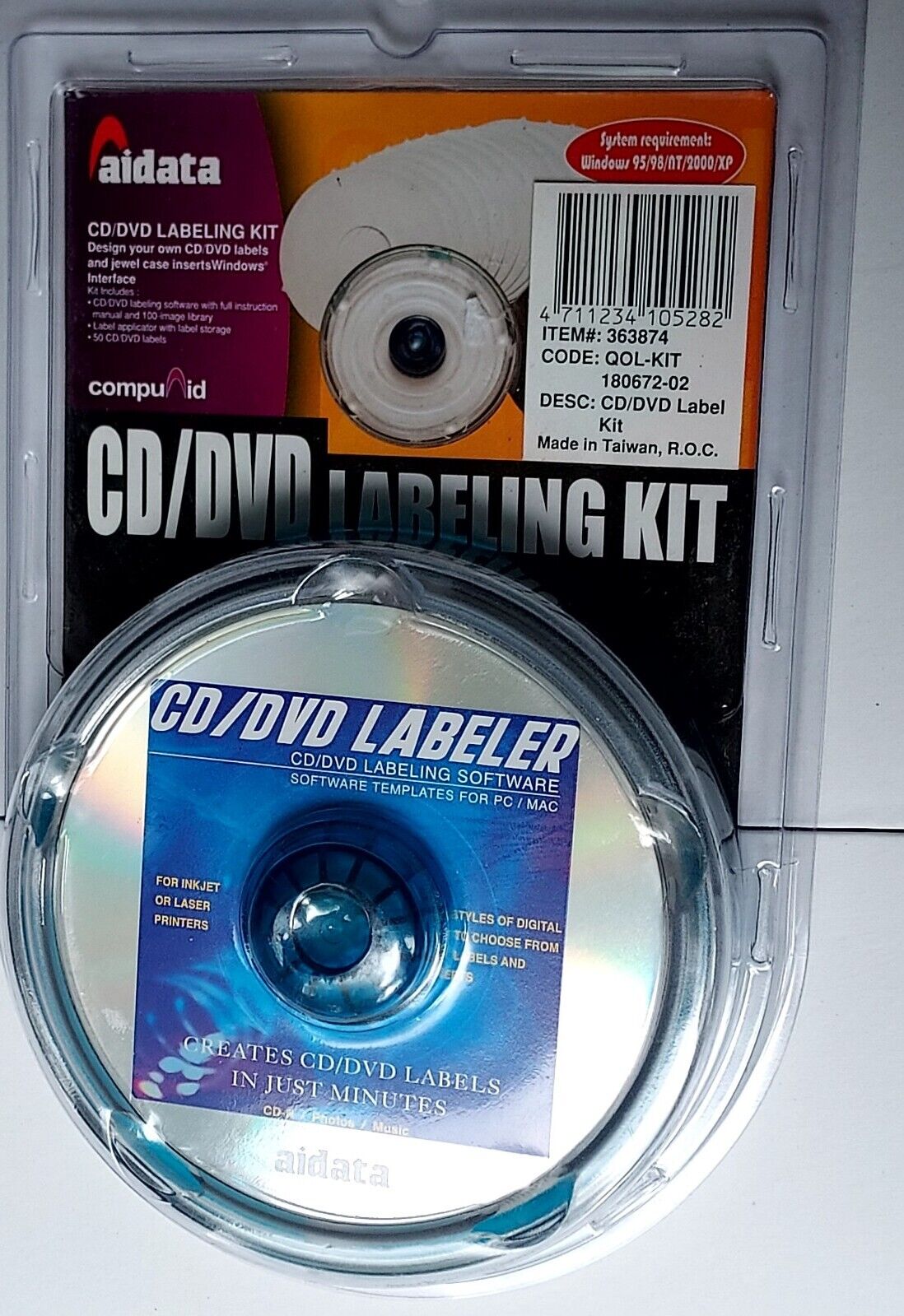Aidata CD/DVD Labeling Kit Design Your Own CD/DVD - NEW SEALED