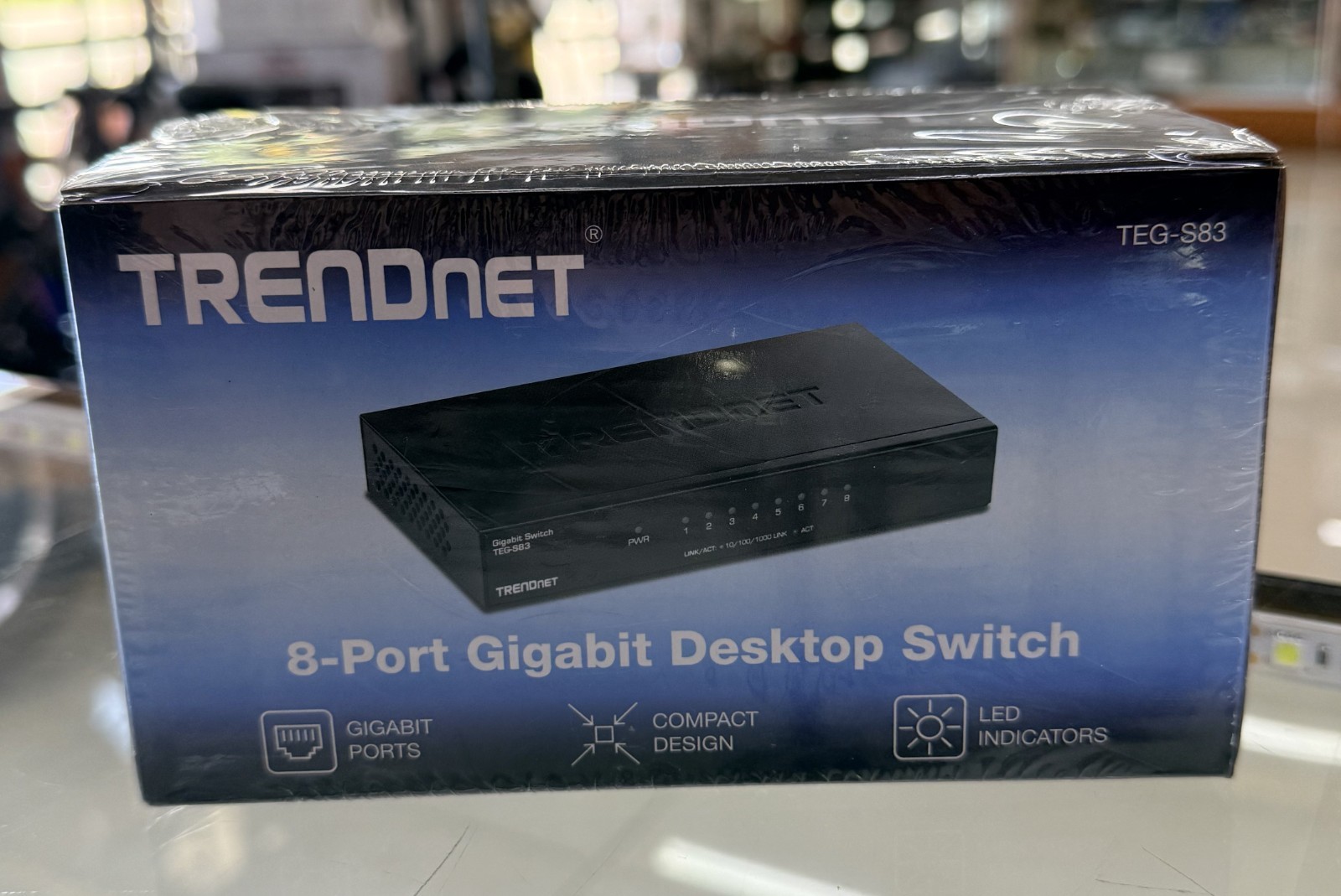 TRENDnet TEG-S83 8-Port Gigabit Desktop Ethernet Switch – Brand New, Factory Sea