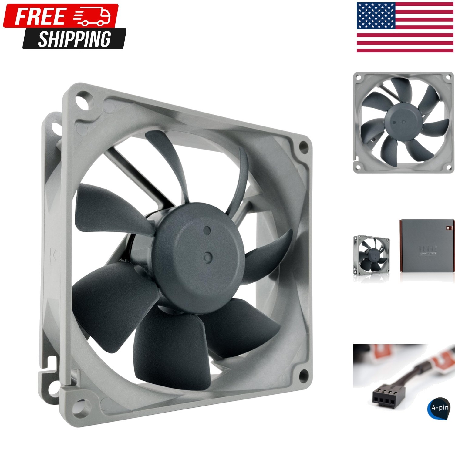 Noctua NF-R8 redux-1800 PWM, High Performance Cooling Fan, 80x80x25 mm, Grey