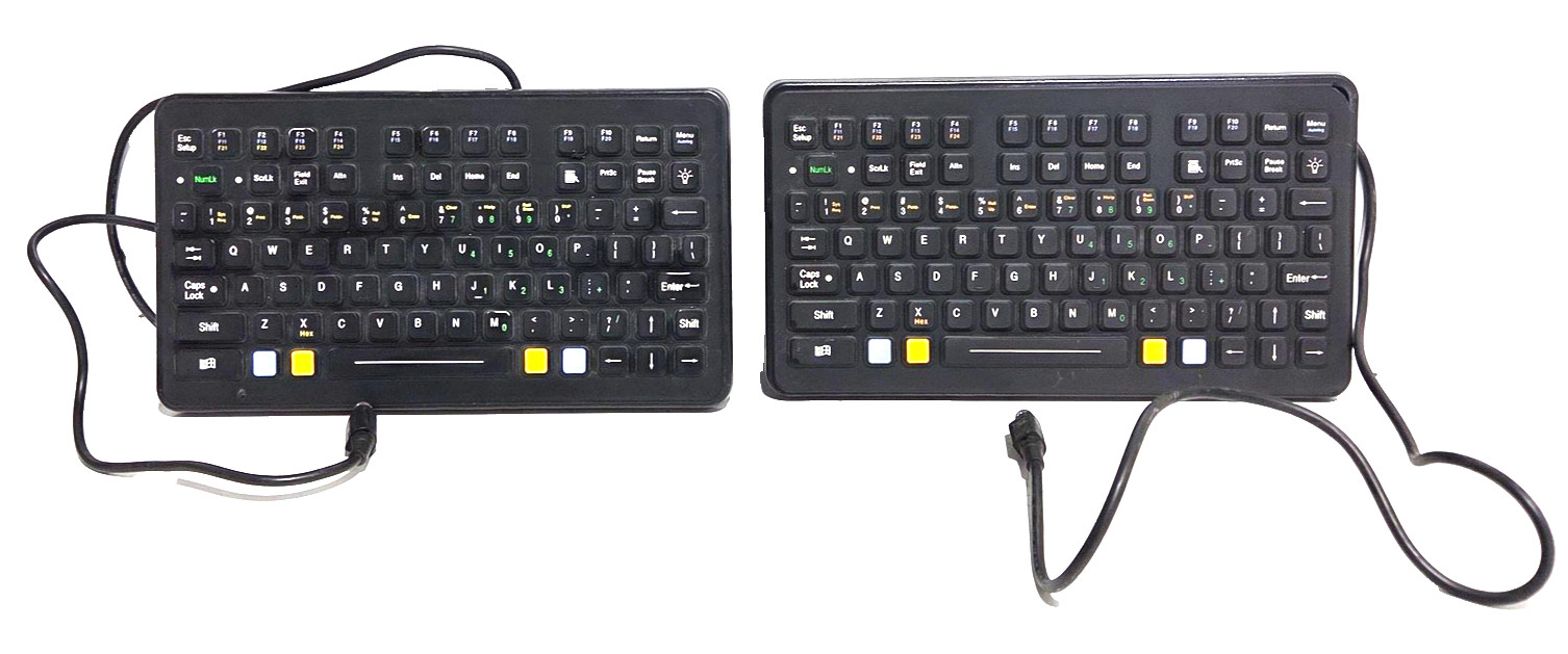 Intermec Rugged Backlit QWERTY Keyboard 850-551-109 Model AK12-(LOT OF-2).
