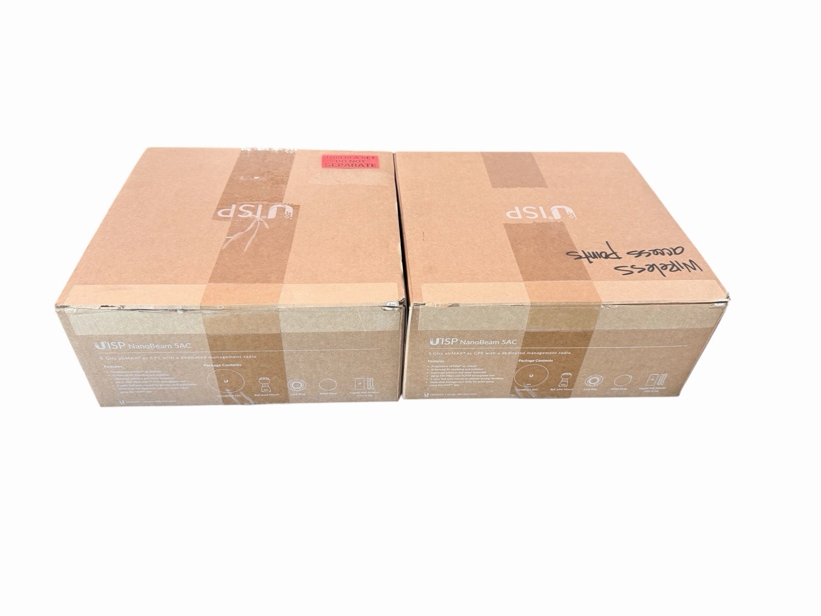 Wireless Bridge NBE-5AC-GEN2 PRE-CONFIGURED Bundle of 2 Ubiquiti NanoBeam 5AC