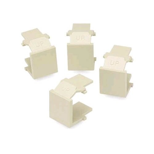 Leviton 41084-BAB QuickPort Snap-In Blank - Almond (Package of 10)